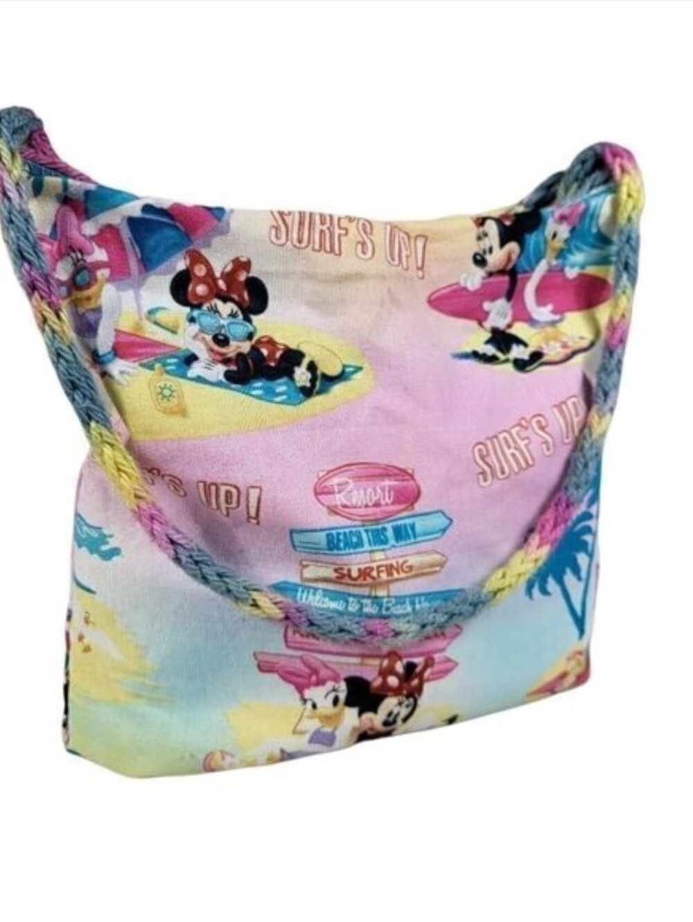 Disney Minnie Daisy One‑of‑a‑Kind Homemade Beach Tote Bag
